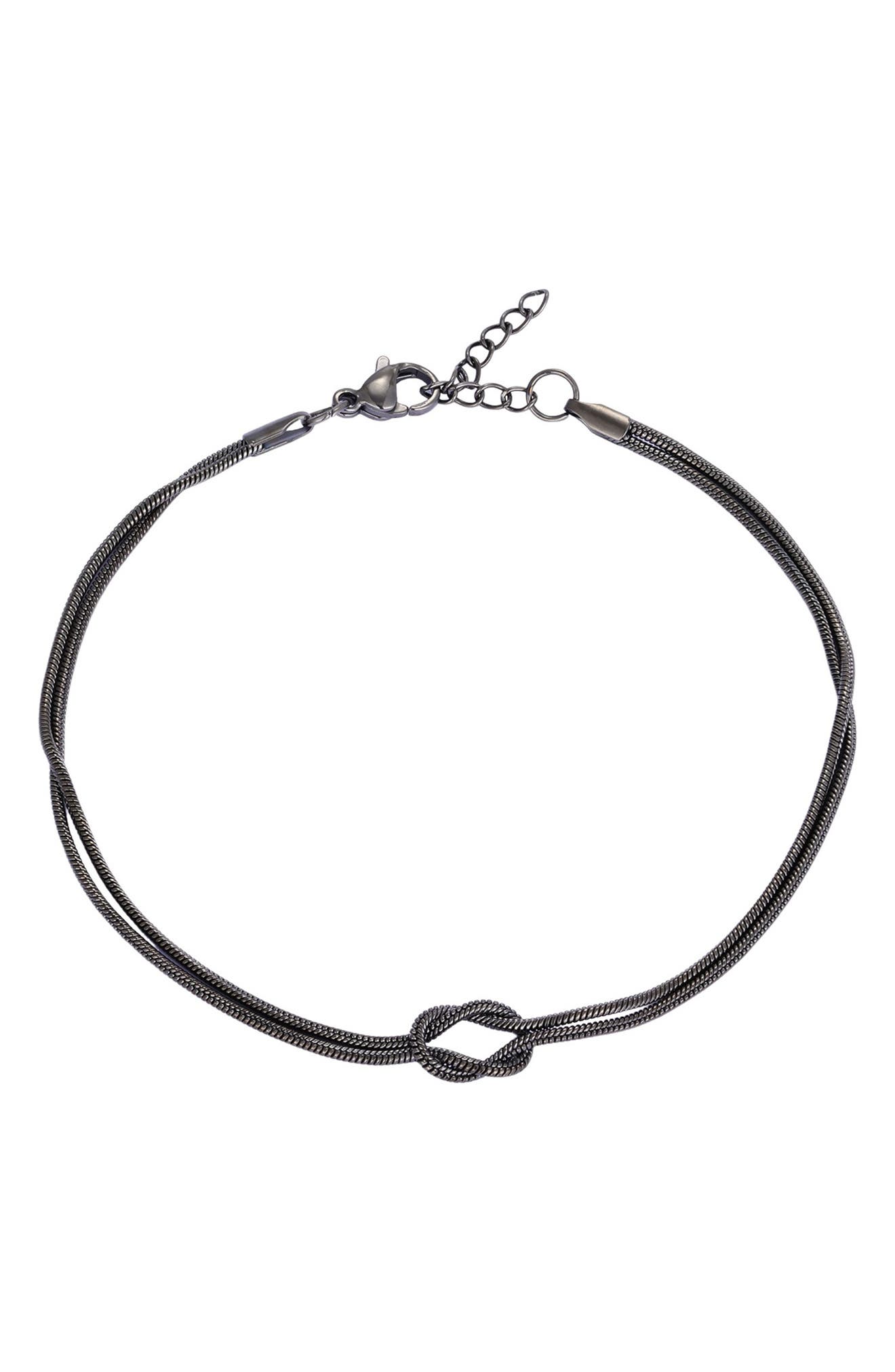 Men's Tarnish Resistant Knot Chain Bracelet