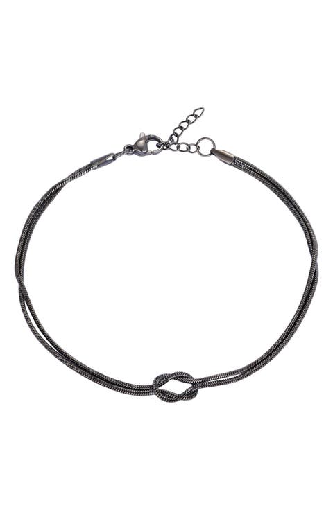 Men's Tarnish Resistant Knot Chain Bracelet