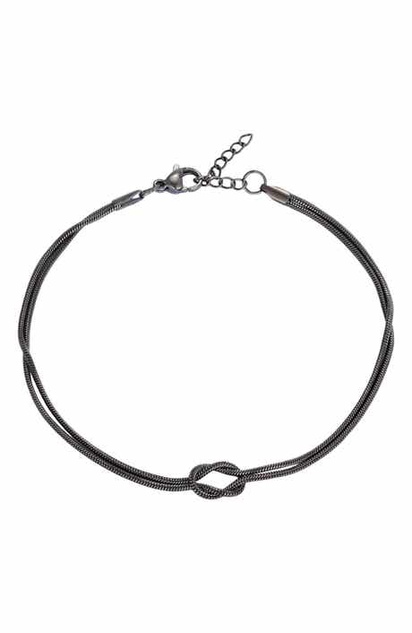 Men's Tarnish Resistant Knot Chain Bracelet