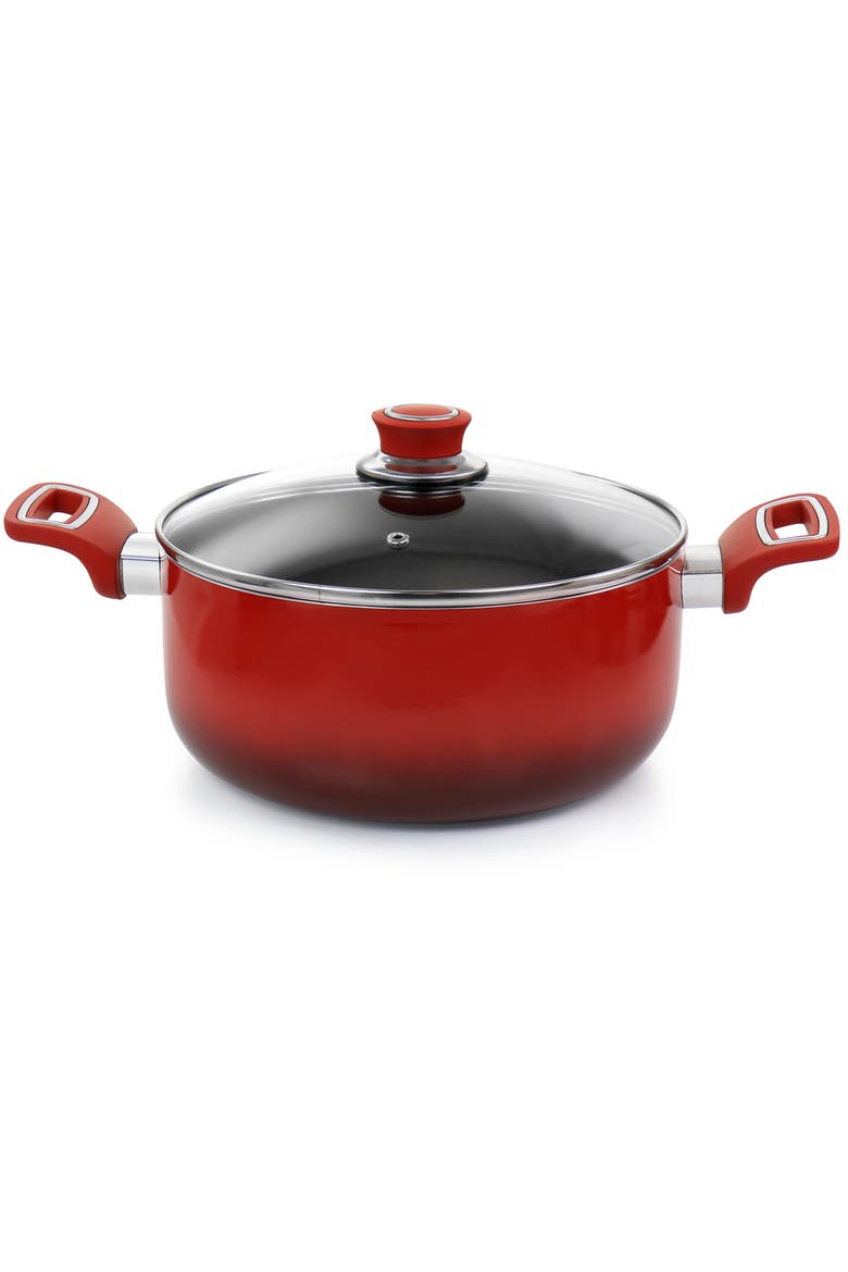 7 Piece Non Stick Aluminum Cookware Set, Alternate, color, Red
