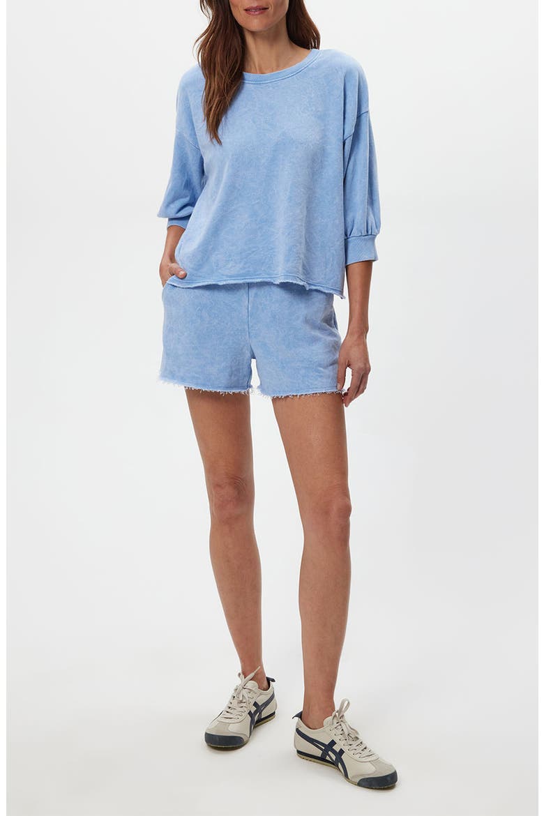 Otto Tie Waist Sweat Shorts, Alternate, color, SKY