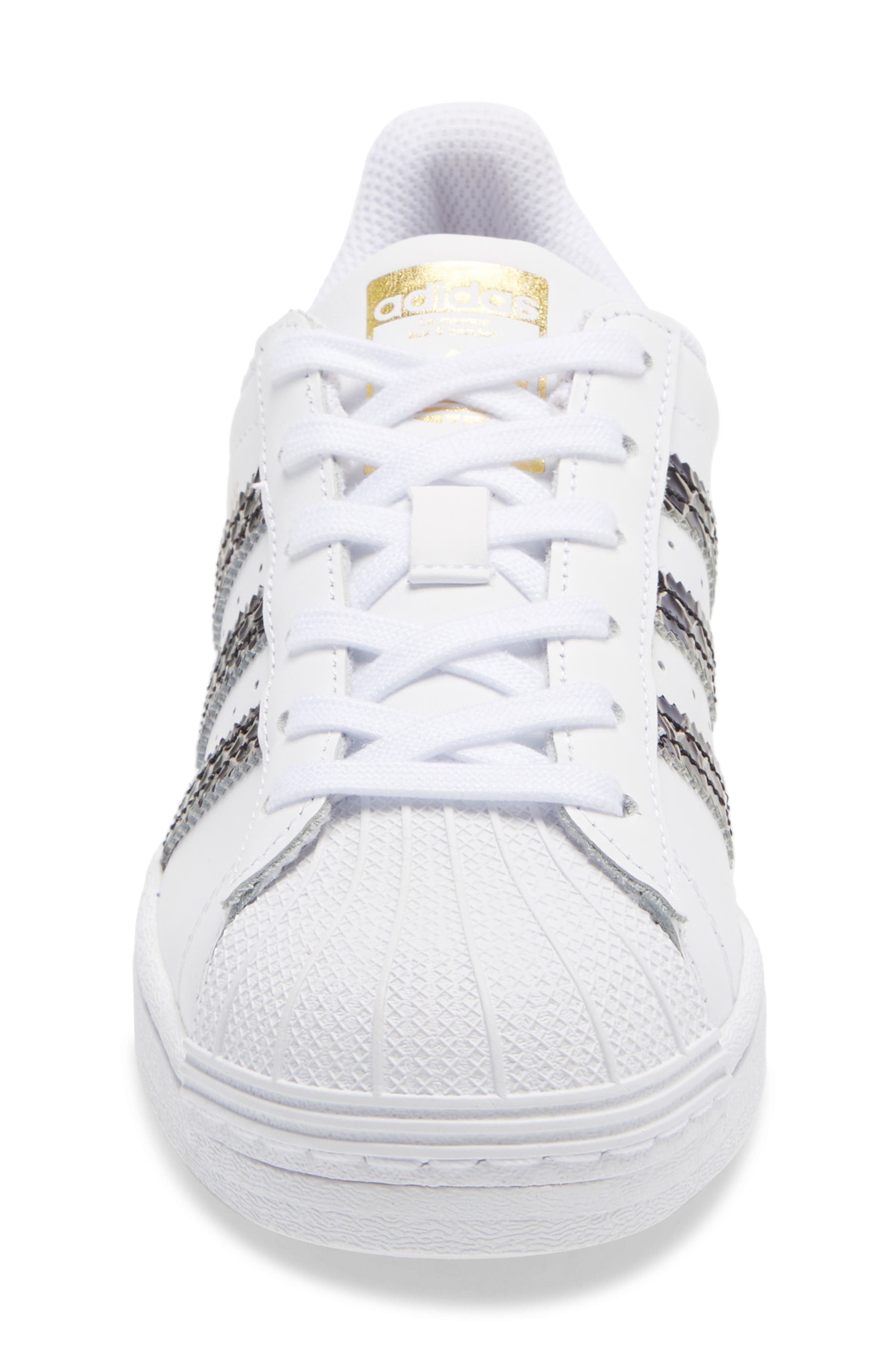 adidas Superstar Faux Snakeskin Sneaker, Alternate, color, 