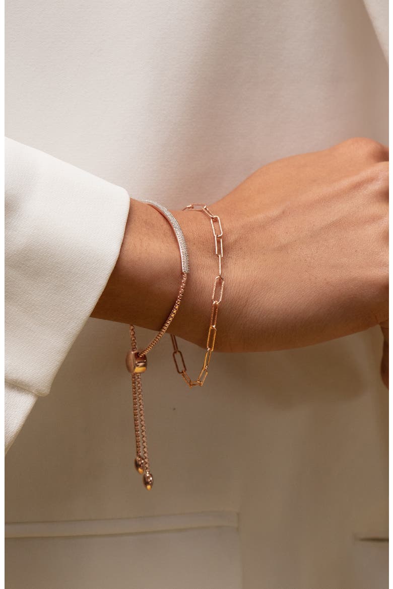 Alta Textured Chain Link Bracelet, Alternate, color, ROSE GOLD