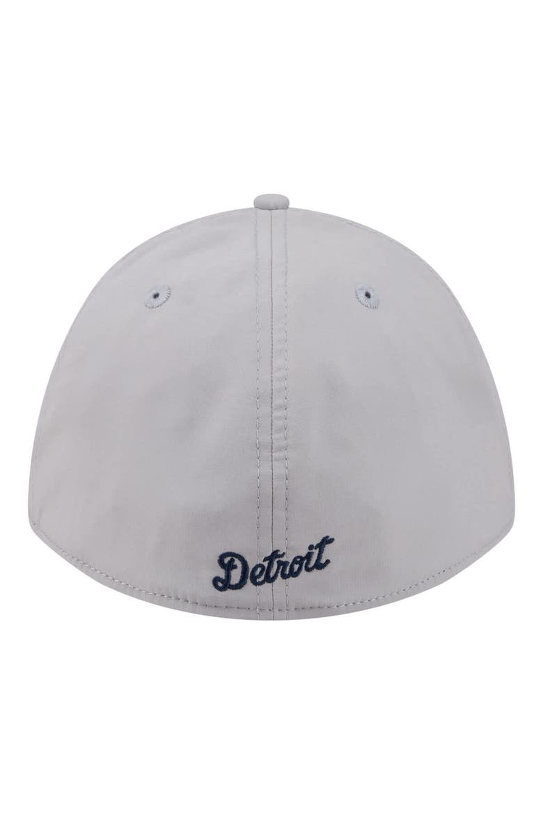 Men's New Era Gray Detroit Tigers Patch 39THIRTY A-Frame M-Crown Perforated Flex Hat, Alternate, color, Gray