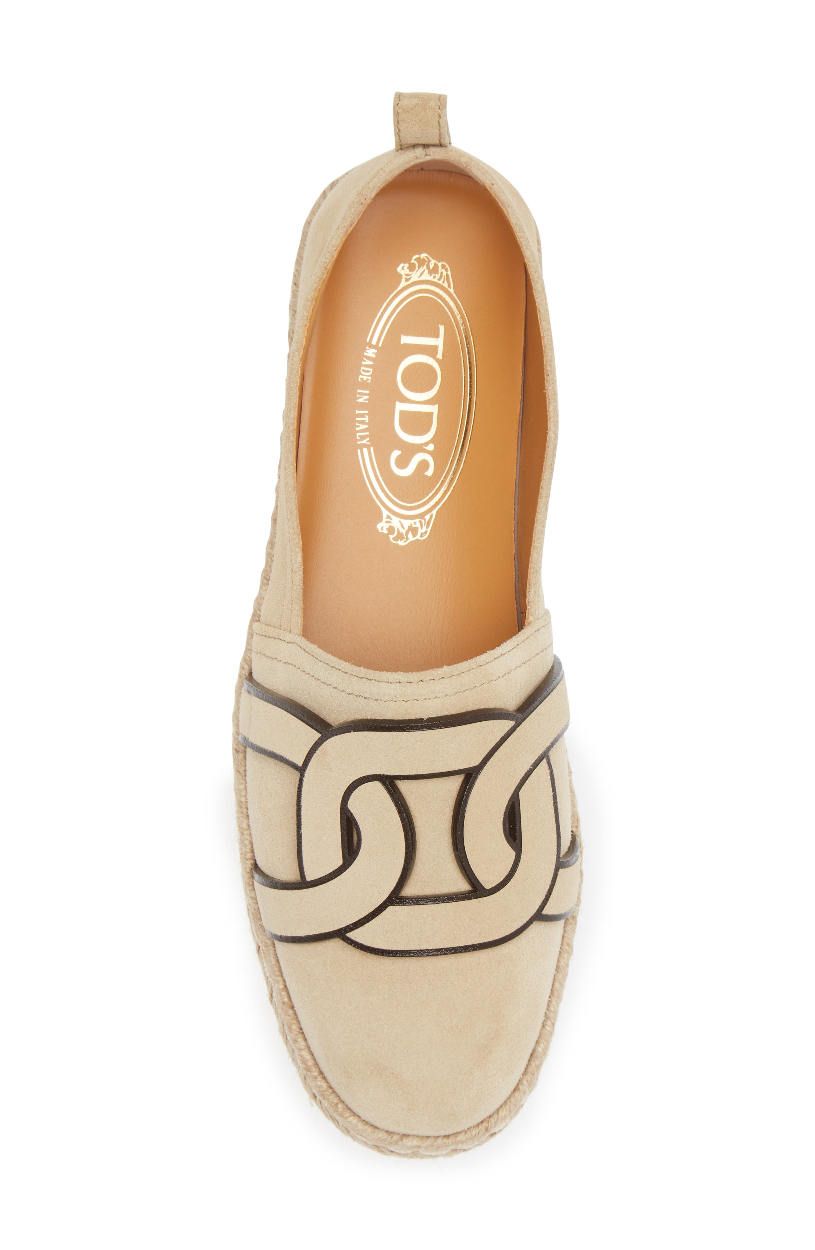Tod's Kate Chain Espadrille Flat, Alternate, color, 