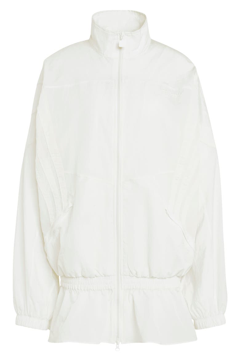 Santiago Peplum Track Jacket, Alternate, color, OFF WHITE