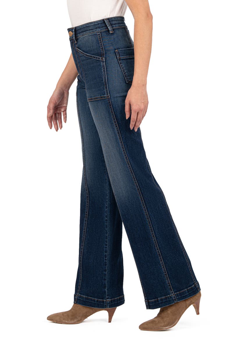 Jodi Seamed High Waist Wide Leg Utility Jeans, Alternate, color, ENERGY
