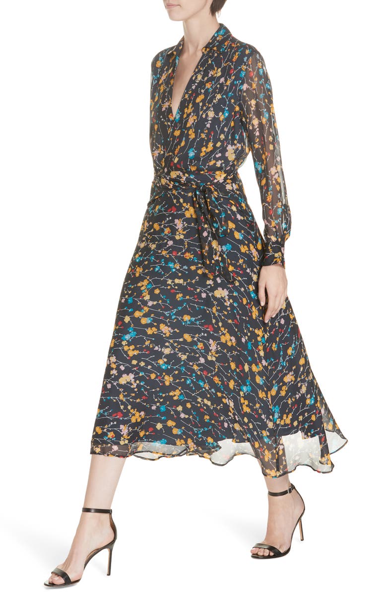 Equipment Vivienne Silk Midi Dress, Alternate, color, 