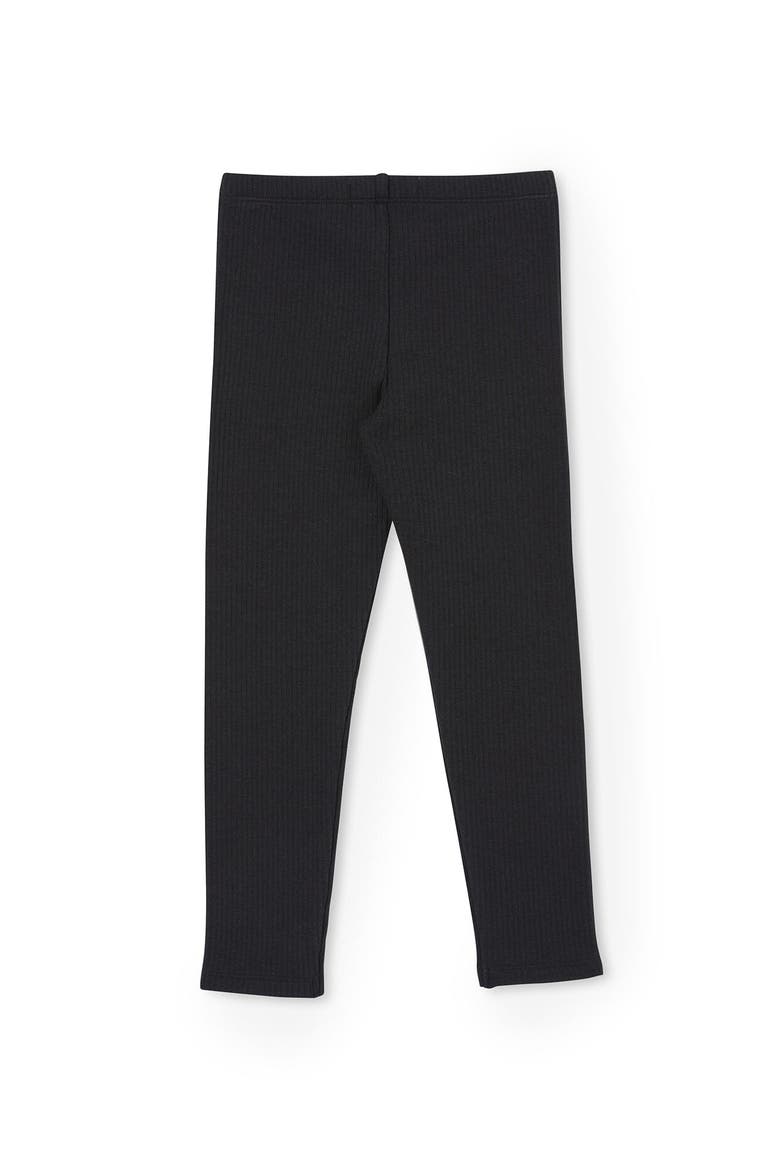 Kid's Fleece Legging, Alternate, color, Black Rib