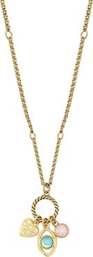 Kurt Geiger London Evil Eye Heart Charm Pendant Necklace