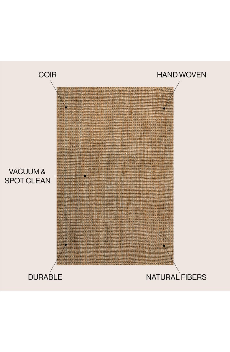 JONATHAN Y Biot Traditional Rustic Handwoven Jute Solid Area Rug, Alternate, color, Natural