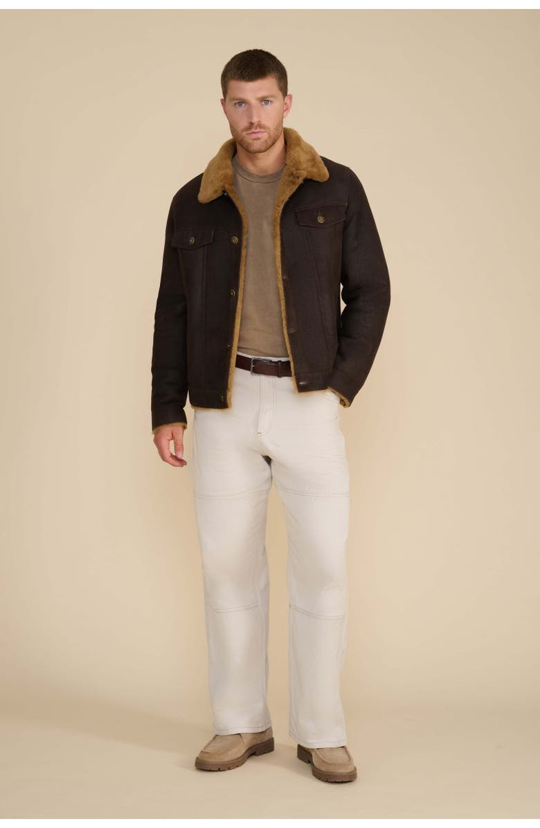 Furniq UK Alfie Suede Jacket, Main, color, Brown