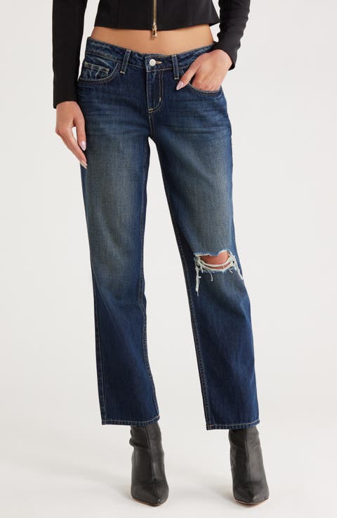 Nevia Low Rise Slouch Straight Leg Jeans