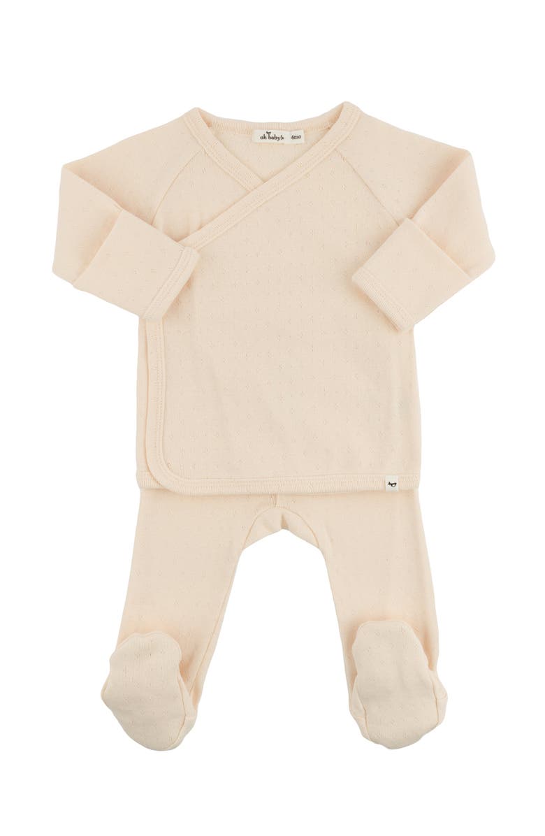 oh baby! Twinkle Pointelle Kimono Set, Main, color, Natural