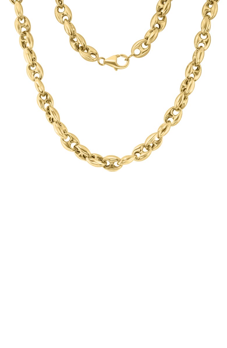 14K Gold Plated Sterling Silver Mariner Chain Necklace