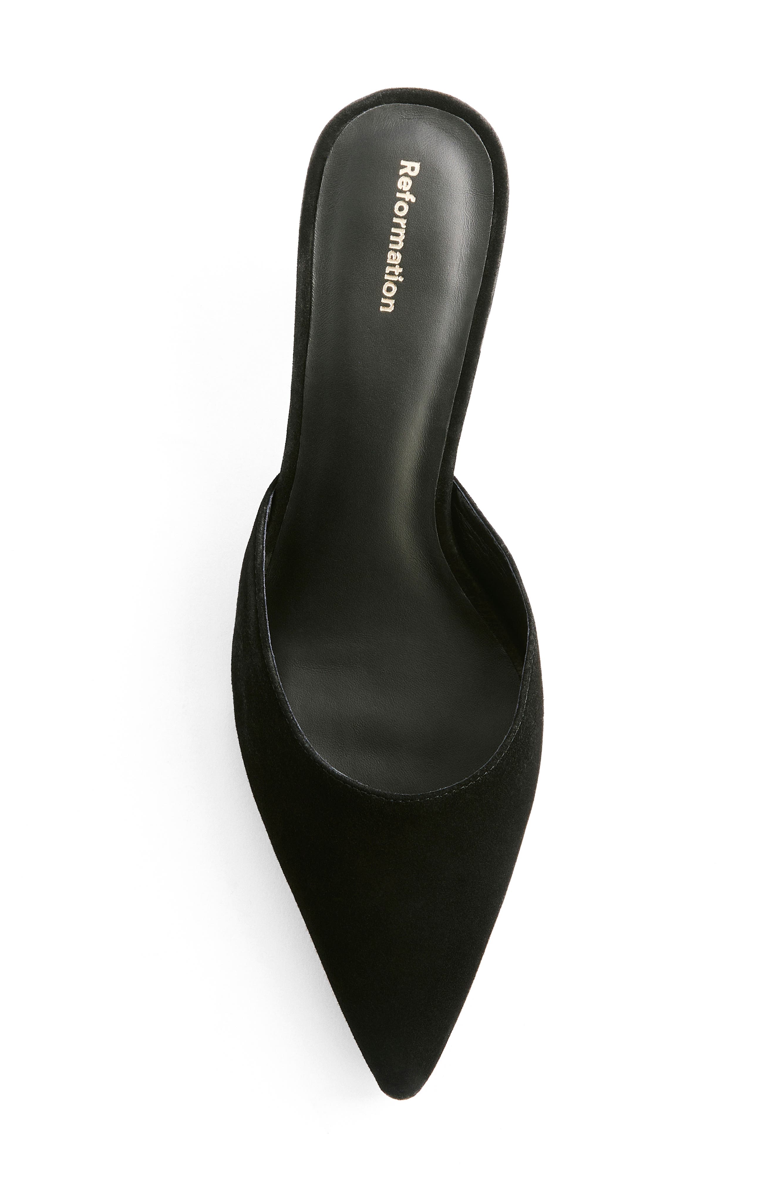 Reformation Wilda Pointed Toe Kitten Mule, Alternate, color, 