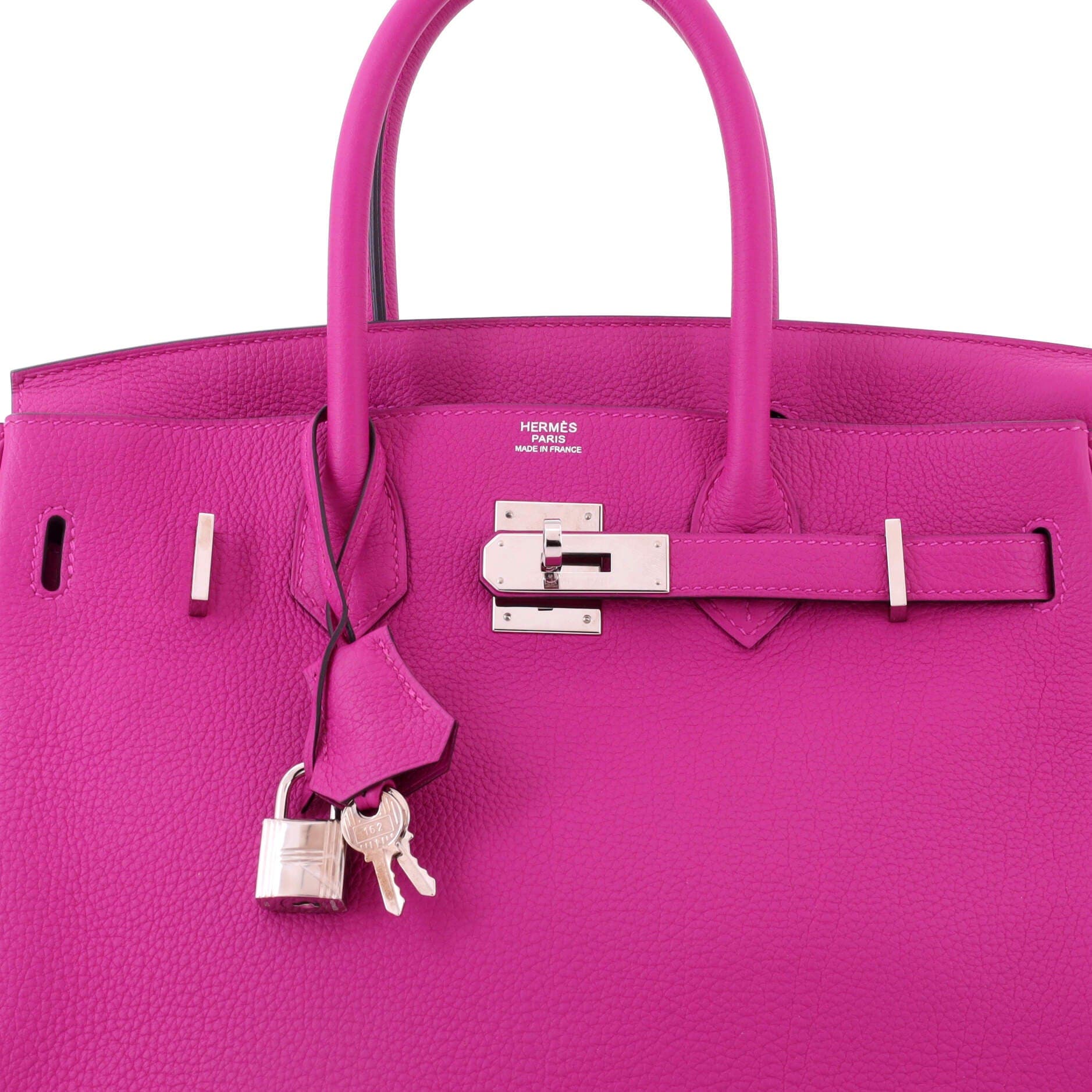 Pre-Owned Hermes Birkin Handbag Pink Togo with Palladium Hardware 30, Alternate, color, 