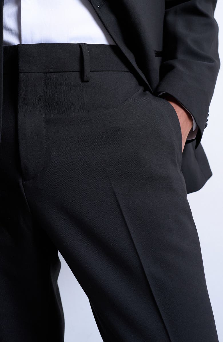 Topman Slim Suit Pants, Alternate, color, Black
