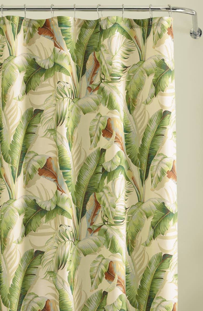 Tommy Bahama Palmiers Shower Curtain, Alternate, color, Green