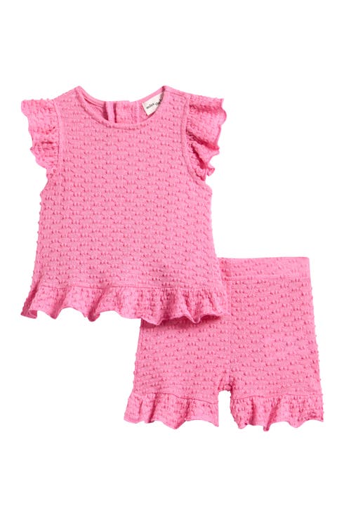 Ruffle Textured Top & Shorts Set (Baby)