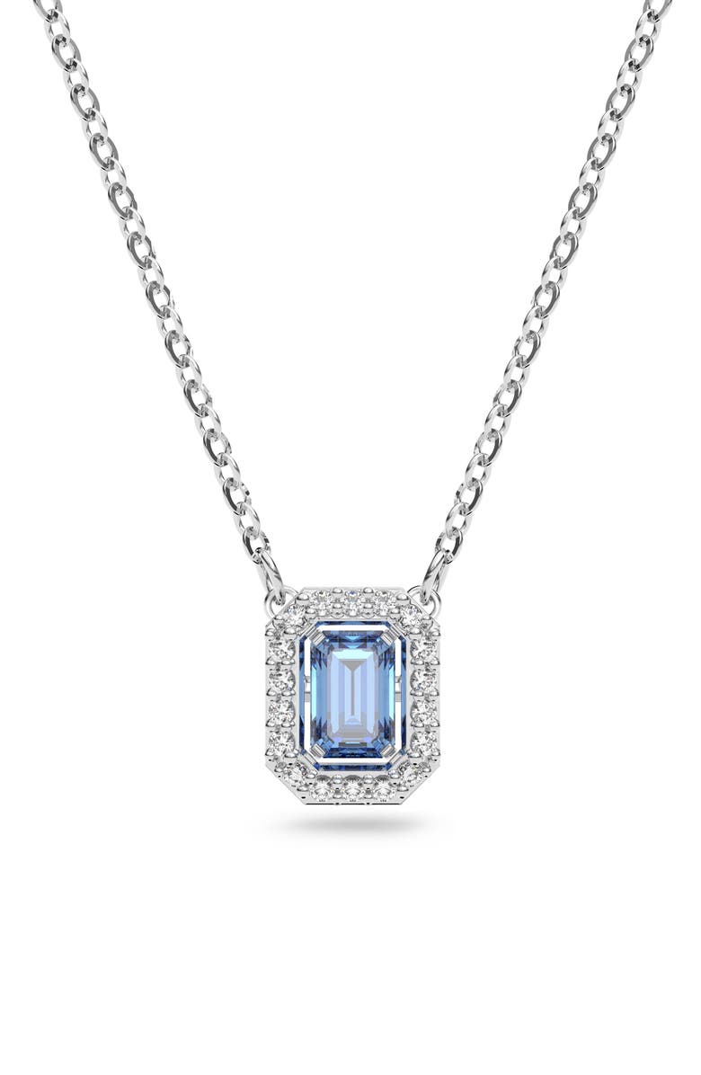Swarovski Una Crystal Pendant Necklace, Alternate, color, Blue