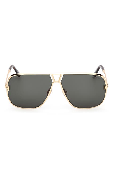 Stavros 63mm Oversize Navigator Sunglasses