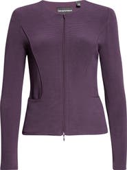 Emporio Armani Ottoman Jersey Zip Up Jacket