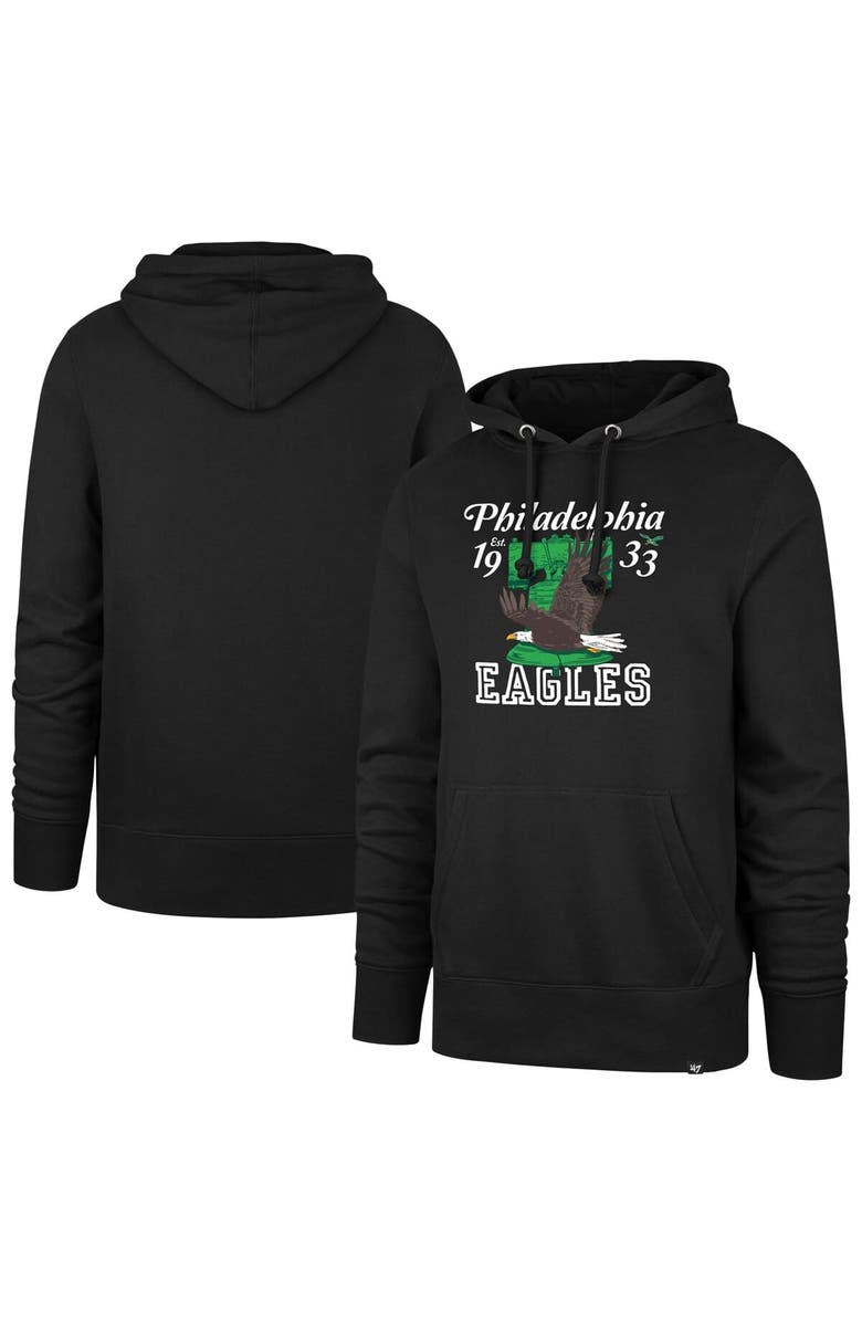 '47 Men's '47  Black Philadelphia Eagles Regional Headline Pullover Hoodie, Alternate, color, Black
