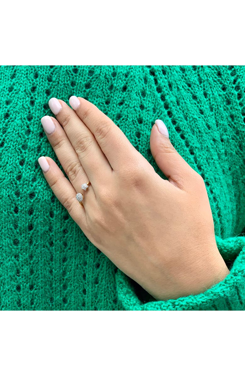 LuvMyJewelry Full Moon Star Sterling Silver Diamond Open Ring, Alternate, color, 14Kt Gold Vermeil On Sterling