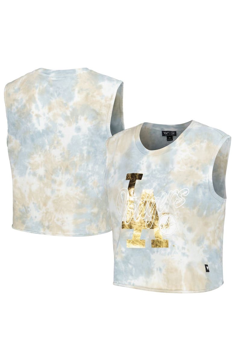 THE WILD COLLECTIVE Women's The Wild Collective White Los Angeles Dodgers Washed Muscle Tank Top, Main, color, White