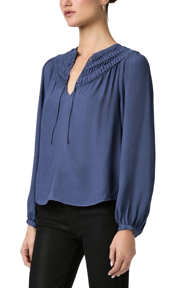 PAIGE Milani Gathered Top, Alternate, color, Pale Sapphire