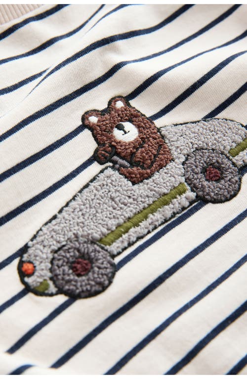 Next Kids' Appliqué Long Sleeve Cotton Graphic T-shirt In White