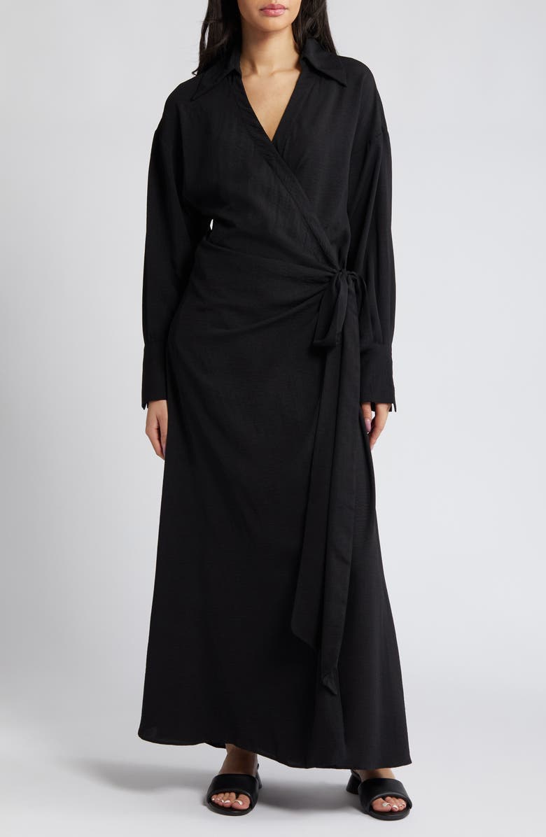 Topshop Side Tie Long Sleeve Dress | Nordstrom