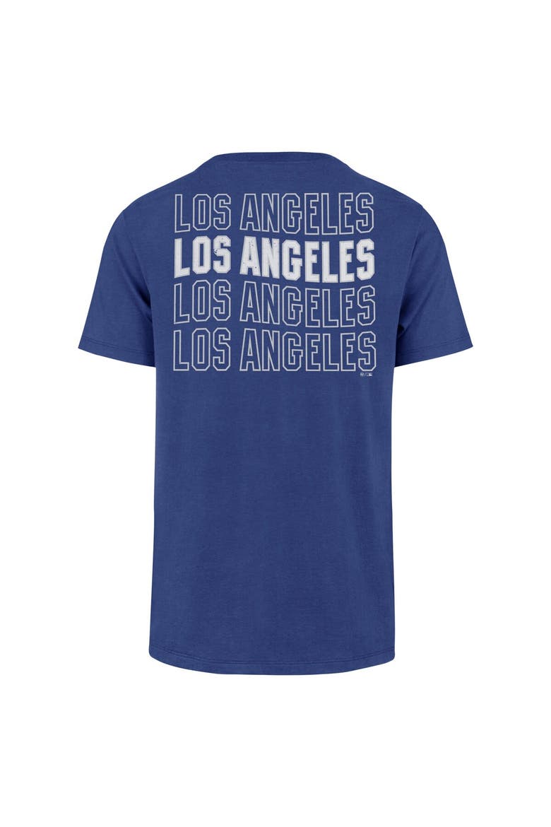 Men's '47 Royal Los Angeles Dodgers Hang Back Franklin T-Shirt, Alternate, color, Royal