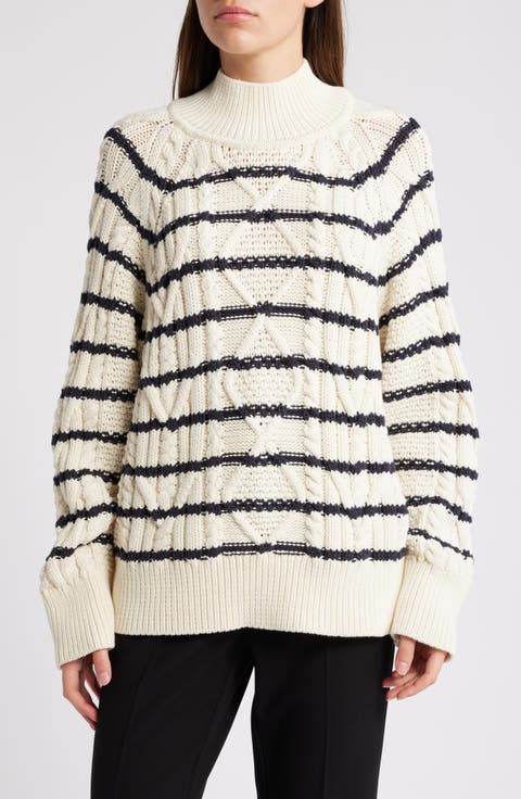 Fodela Cable Cotton & Virgin Wool Sweater