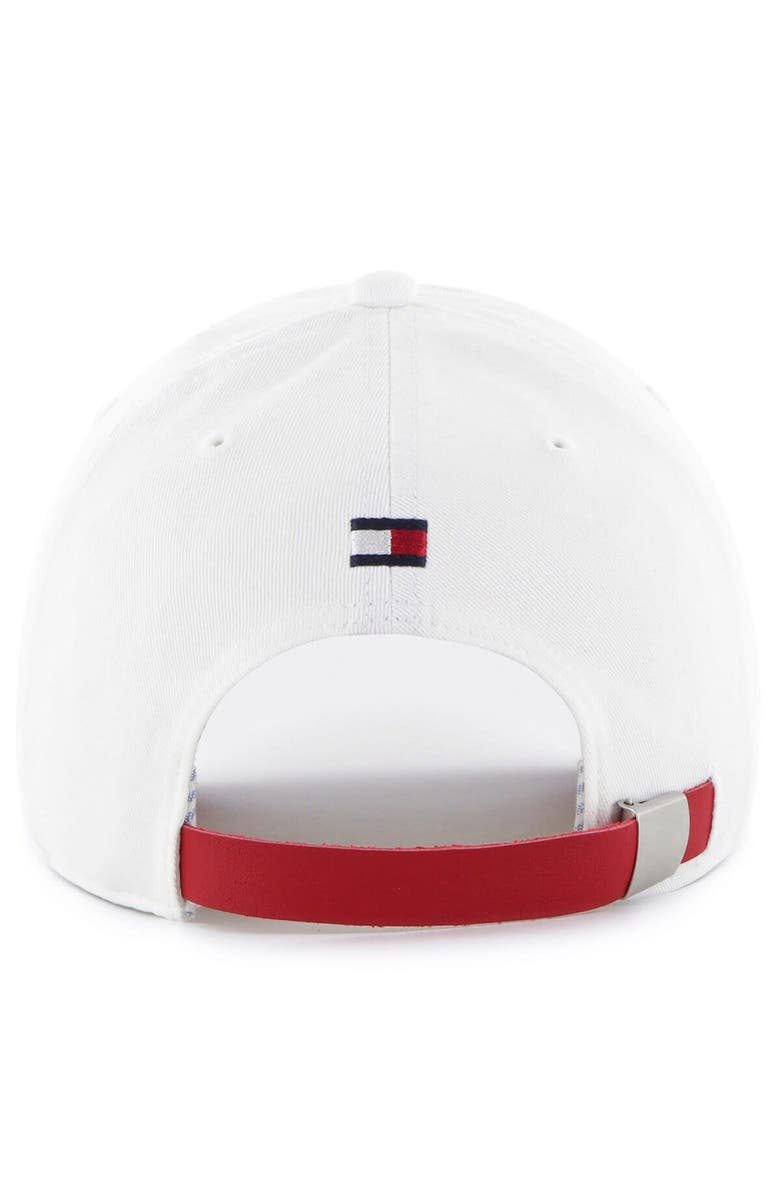 '47 Men's '47 x Tommy Hilfiger White/Red New York Knicks Courtside Cleanup Adjustable Hat, Alternate, color, 