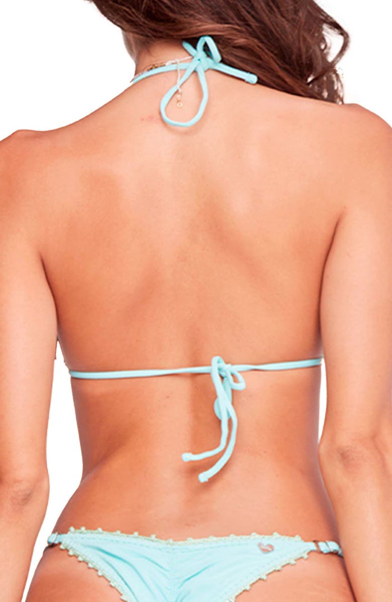 Capittana Trinidad Rainbow Crochet Bikini Top, Alternate, color, 