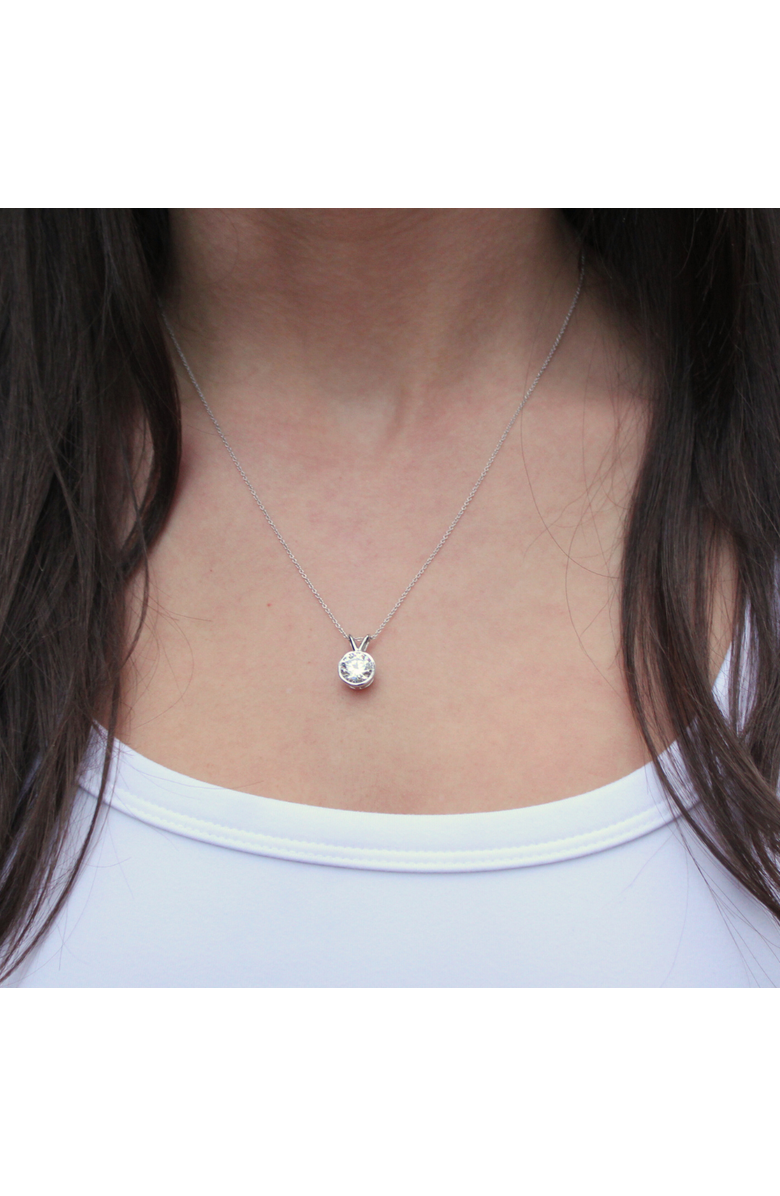 LuvMyJewelry Astral 14K Gold Round Lab Grown Diamond Pendant - 2 Ct, Alternate, color, 14K White Gold