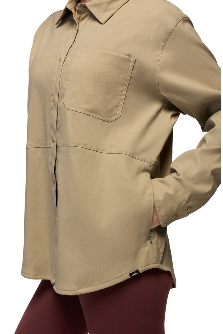 Stretch Zion Long Sleeve Performance Shirt, Alternate, color, SANDBAR