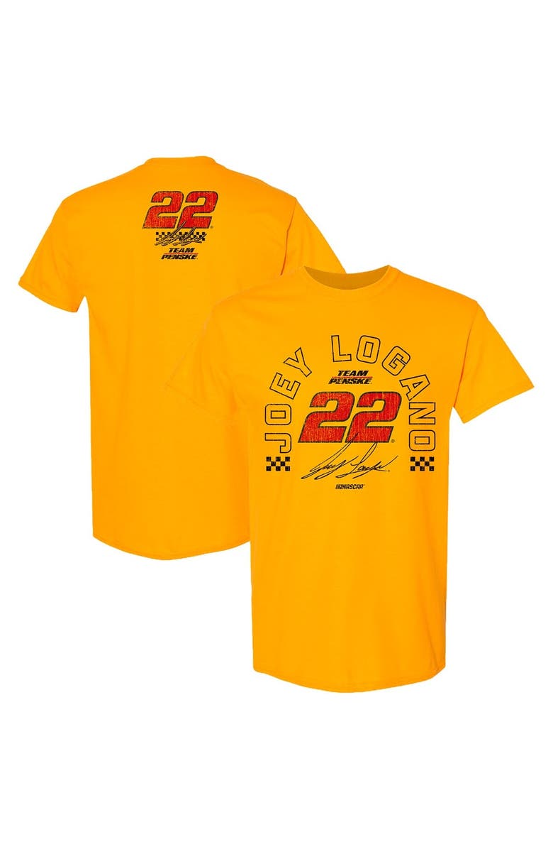TEAM PENSKE Men's Team Penske Gold Joey Logano Lifestyle T-Shirt, Alternate, color, Gold