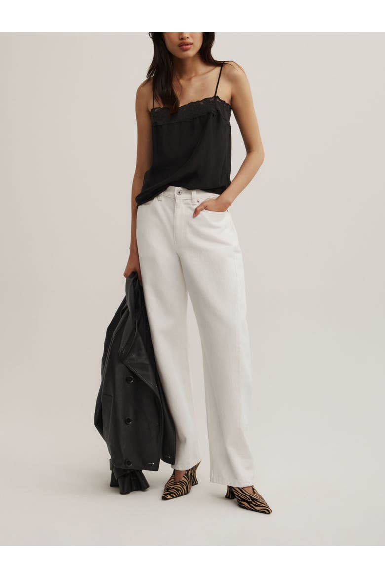 Cropped Lace Camisole, Alternate, color, Black