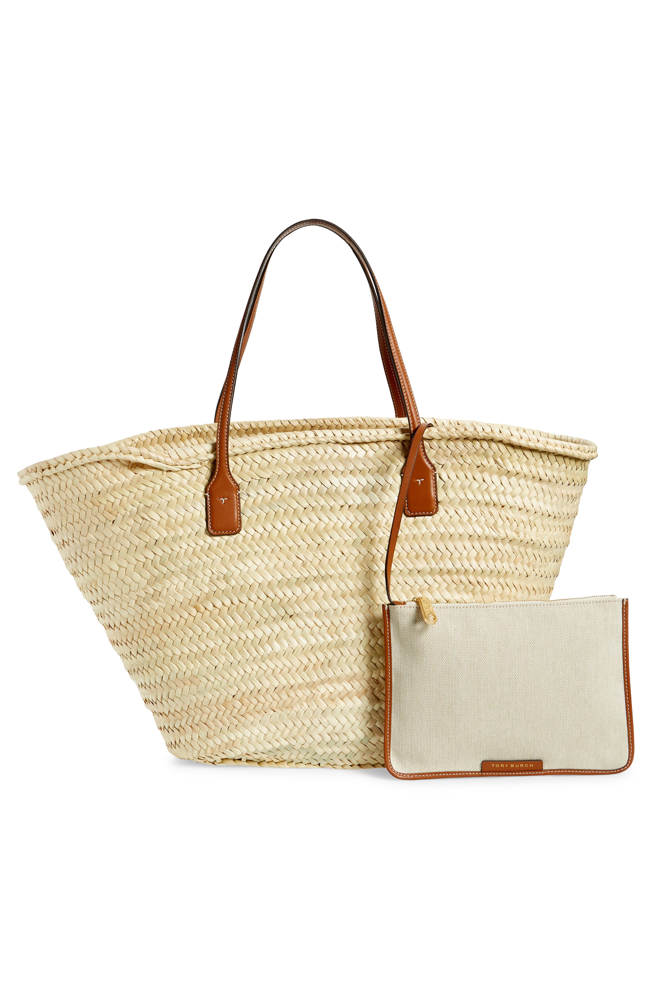 Tory Burch Ella Large Straw Basket Tote, Alternate, color, 
