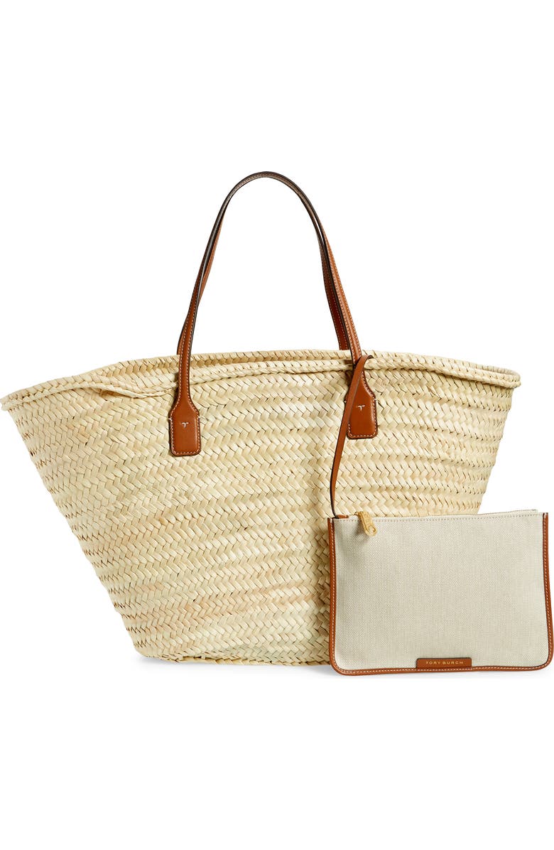Tory Burch Ella Large Straw Basket Tote, Alternate, color,