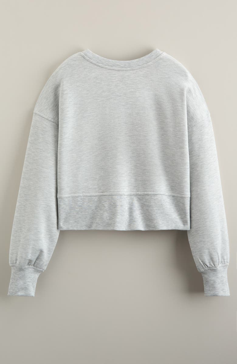 Zella Girl Kids' Low Key Sweatshirt, Alternate, color, Grey Light Heather