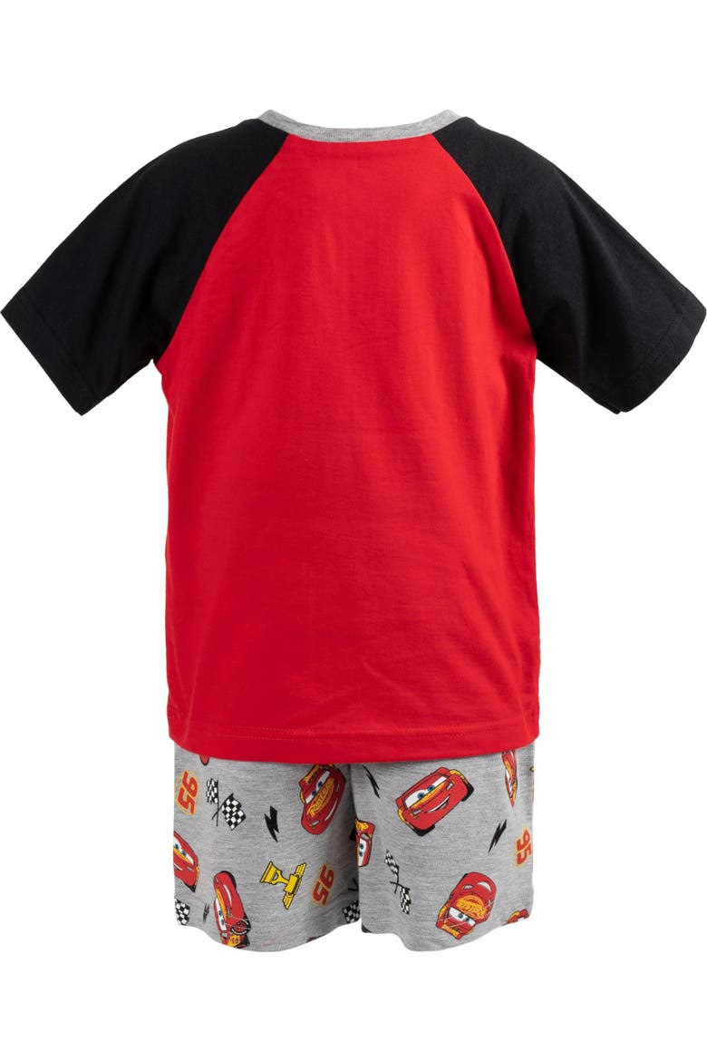 Cars Lightning McQueen T-Shirt and French Terry Shorts Set, Alternate, color, McQueen Red Grey