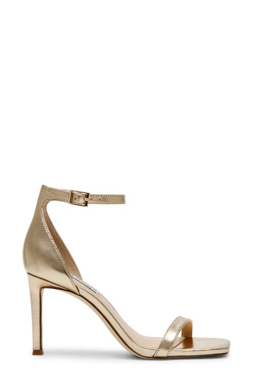 Steve Madden Piked Womens Leather Ankle Strap Heels In Gold