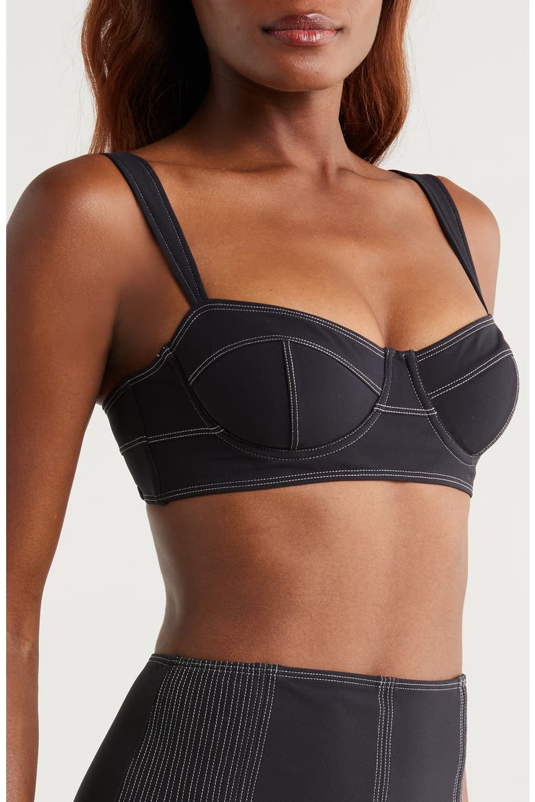 Ravello Underwire Bikini Top, Alternate, color, NOIR