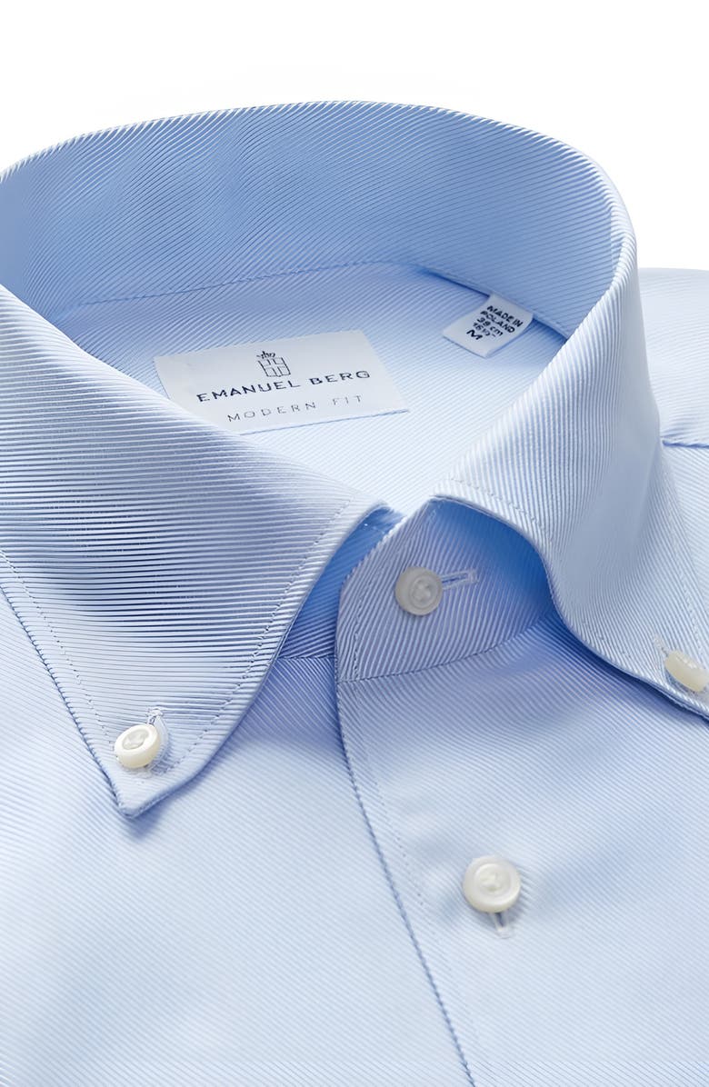 Emanuel Berg Modern Fit Luxury Twill Dress Shirt, Alternate, color,