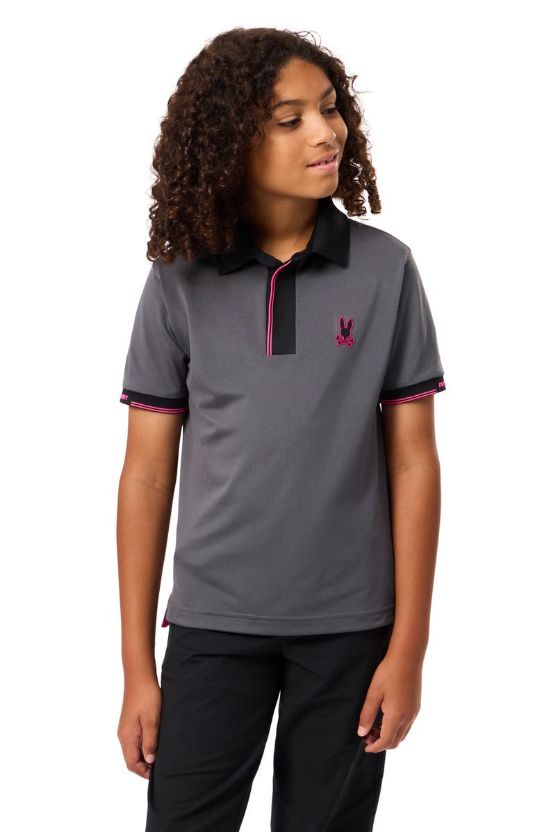 Psycho Bunny Kids' Edmonds Sport Polo, Alternate, color, Blackened Pearl
