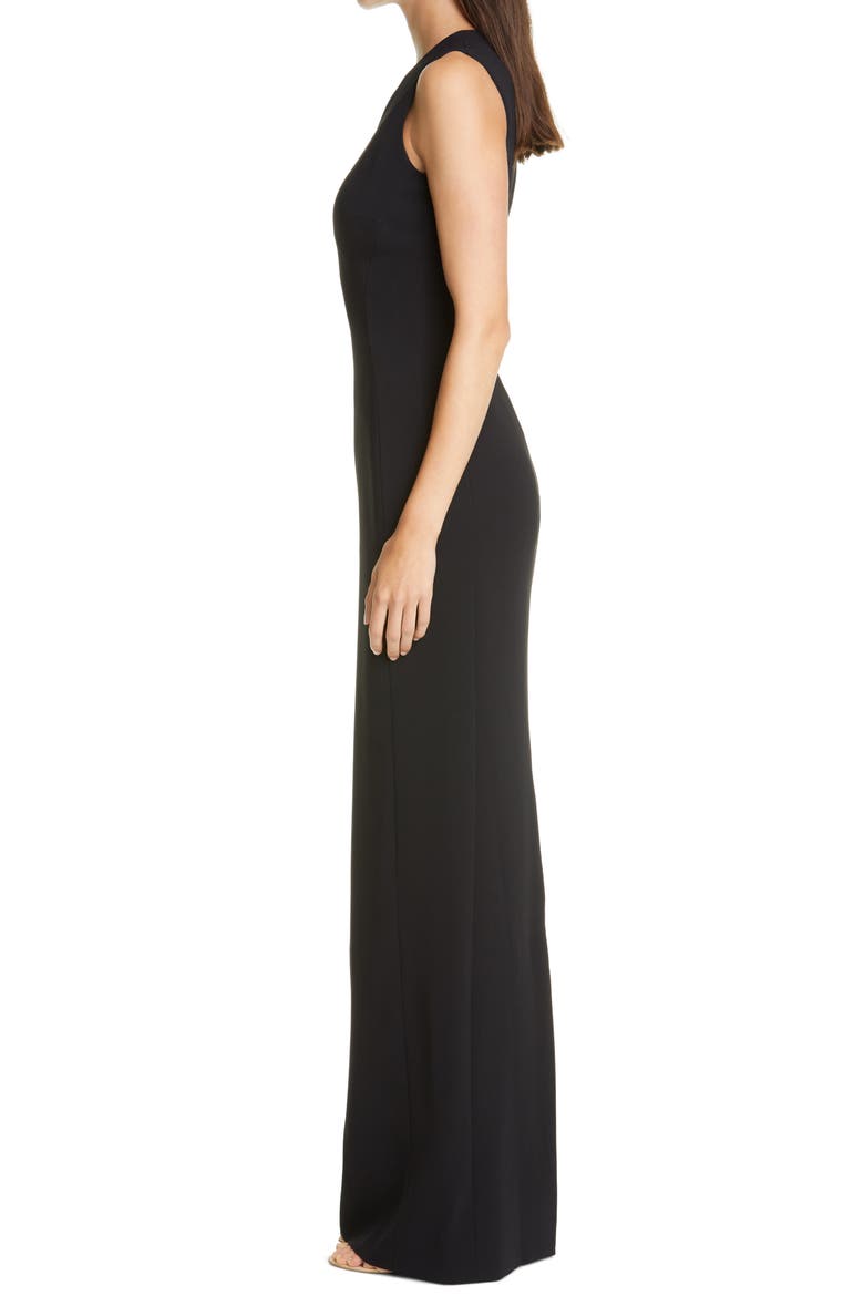 Evelyn Cutout Column Gown, Alternate, color, BLACK